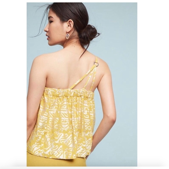 Floreat Anthropologie Metallic Sun-Etched Blouse - Picture 3 of 4